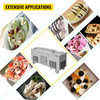 Commercial Rolled Ice Cream Machine, 2800W Stir-Fried Ice Cream Roll Maker 2 Pans, Stainless Ice Cream Roll Machine w/ Refrigerated Cabinet 10 Boxes, Yogurt Cream Maker for Bar Caf Snack Stand