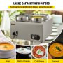 110V Commercial Food Warmer 16.8 Qt Capacity, 1500W Electric Soup Warmer Adjustable Temp.86-185?, Stainless Steel Countertop Soup Pot with Tap, Bain Marie Food Warmer for Cheese/Hot Dog/Rice