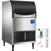 Commercial Ice Maker Machine, WiFi Control 265LBS/24H 121LBS Large Storage Ice Machine with Upgraded LCD Panel, SECOP Compressor, Air-Cooled, Include 2 Water Filters, Water Drain Pump, 2 Scoops