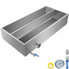 Maple Syrup Evaporator Pan 48x24x9.4 Inch Stainless Steel Maple Syrup Boiling Pan with Valve and Thermometer and Divided Pan