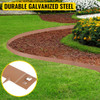 Steel Lawn Edging, 5PCS Metal Landscape Edging, 3"x39" Garden Edging Border, Flexible Galvanized Steel Landscape Border, 16.25 ft Length Landscaping Metal Edging, Brown Lawn Edge for Garden Yard