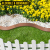 Steel Lawn Edging, 5PCS Metal Landscape Edging, 3"x39" Garden Edging Border, Flexible Galvanized Steel Landscape Border, 16.25 ft Length Landscaping Metal Edging, Brown Lawn Edge for Garden Yard
