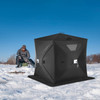 2-3 Person Ice Fishing Shelter, Pop-Up Portable Insulated Ice Fishing Tent, Waterproof Oxford Fabric