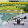 Pond Aerator, for Up to 3 Acres, Lake Aeration System with 3/4 HP 4.7 CFM Compressor, 100' x 3/8" Weighted Tubing, and 10" Membrane Diffuser, for Deep Water Subsurface Aeration of Ponds & Lakes