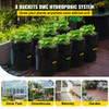 DWC Hydroponic System, 5 Gallon 8 Buckets, Deep Water Culture Growing Bucket, Hydroponics Grow Kit with Pump, Air Stone and Water Level Device, for Indoor/Outdoor Leafy Vegetables