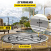 Drop in Fire Pit Pan, 31" x 31" Round Fire Pit Burner, Stainless Steel Gas Fire Pan, Fire Pit Burner Pan w/ 1 Pack Volcanic Rock Fire Pit Insert w/ 300K BTU for Keeping Warm w/ Family & Friends