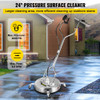 Flat Surface Cleaner Pressure Surface Washer 24'' Max.4000 PSI Dual Handle