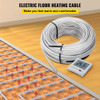 Ditra Floor Heating Cable,135W 120V Floor Tile Heat Cable,35.3 FT Long,10.7 sqft,with Convenient Temperature Control Panel,No Noise or Radiation