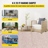 Boat Carpet, 6 ft x 23 ft Marine Carpet for Boats, Waterproof Light Brown Carpet with Marine Backing Anti-Slide Marine Grade Boat Carpet Cuttable Easy to Clean Patio Rugs Deck Rug