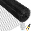 Hardware Cloth, 24" x 100' & 1"x1" Mesh Size, Galvanized Steel Vinyl Coated 16 Gauge Chicken Wire Fencing w/A Cutting Plier & A Pair of Fabric Gloves, for Garden Fencing & Pet Enclosures, Black