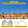 Razor Wires, 98ft Razor Barbed Wire 2 Coils, 49 ft Per Roll Razor Wire Fencing Razor Fence, Razor Ribbon Barbed Wire Galvanized Steel Razor Wire Fence, Rolls Razor Useful Protection for Garden