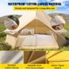 Canvas Bell Tent, 4 Seasons Breathable 100% Cotton Canvas Yurt Tent - w/Stove Jack, Luxury Glamping Tent Waterproof Canvas Tents for Family Camping Outdoor Hunting Party