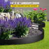 Landscape Edging, 10 inch Depth 150 ft Total Length, Recycled HDPE Coiled Terrace Board, Flexible Bender Border for Landscaping, Lawn, Garden, Yard, Against Invading Weeds, Black