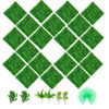 Artificial Boxwood Panels, 20 PCS 20"x20" Boxwood Hedge Wall Panels, PE Artificial Grass Backdrop Wall 1.6", Privacy Hedge Screen for Decoration of Outdoor, Indoor, Garden, Fence, and Backyard
