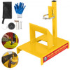 14 inches Yellow Lawn Mower Blade Sharpener Grinder Motor NOT Included Garden Blade Sharpener Adjustable Ring Rust 30°Angle