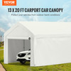 Carport Canopy Car Shelter Tent 13 x 20ft with 8 Legs and Sidewalls White