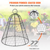 Chicken Wire Cloche, 5 Packs 13" Diameter x 15.7" Height, Plant Protector and Cover with Zip Ties & Staples, Sturdy Metal Cage Garden Protection from Animals, No Assembly Required, Black