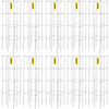 Tomato Cages, 11.8" x 11.8" x 46.1", 10 Packs Square Plant Support Cages, Silver PVC-Coated Steel Tomato Towers for Climbing Vegetables, Plants, Flowers, Fruits