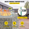 Fire Pit Wind Guard, 29.1x29.1x6 inch Glass Flame Guard, Round Glass Shield, 1/4-Inch Thick Fire Table, Clear Tempered Glass Flame Guard, Aluminum Alloy Feet for Propane, Gas, Outdoor