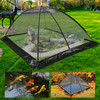 Pond Cover Dome, 7x9 FT Garden Pond Net, 1/2 inch Mesh Dome Pond Net Covers with Zipper and Wind Rope, Black Nylon Pond Netting for Pond Pool and Garden