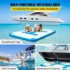 Inflatable Dock Platform Inflatable Floating Dock 10x6.5 ft w/ Electric Air Pump