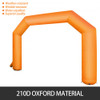 Inflatable Arch Orange 20ft, Hexagon Inflatable Arch Built in 100W Blower, Inflatable Archway for Race Outdoor Advertising Commerce