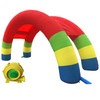 Twin Arches, 26ft X 13ft Inflatable Rainbow Arch, with 370W Blower, for Advertising Birthday Party Decoration Arch