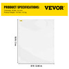 Clear Vinyl Tarp, 8 x 10 ft 20 Mil Thick, Heavy-Duty Waterproof Patio Enclosure, Tear and Weather Proof Transparent PVC Tarpaulin, with Brass Grommets and Reinforced Edges for Outdoor Cover