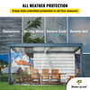 Clear Vinyl Tarp, 8 x 10 ft 20 Mil Thick, Heavy-Duty Waterproof Patio Enclosure, Tear and Weather Proof Transparent PVC Tarpaulin, with Brass Grommets and Reinforced Edges for Outdoor Cover