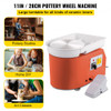 Pottery Wheel 28cm Pottery Forming Machine with Detachable Basin Foot Pedal Control 350W Art Craft DIY Clay Tool for Art Craft Work and Home DIY Orange, 18 Piece