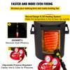 Propane Melting Furnace 6KG, 2462°F Metal Foundry Furnace Kit - Graphite Crucible and Tongs, Casting Melting Smelting Refining Precious Metals Like Gold Silver Aluminum Copper Brass Bronze