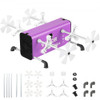 4 Cup Turner, 2 Speeds Multiple Tumbler Spinner Rotator Machine Kit with 4 Removable and Adjustable Arms, Mute Motor, Aluminum Alloy Frame, 4 Independent Switches for DIY Glitter Crafts(Purple)