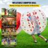 Inflatable Bumper Ball 4 FT / 1.2M Diameter, Bubble Soccer Ball, Blow It Up in 5 Min, Inflatable Zorb Ball for Adults or Children (4 FT, Red Dot)