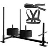 Fitness Sled, 300Lbs Capacity Weight Training Sled, Premium Iron with Black Powder Coat Speed Training Sled for Athletic Exercise and Speed Improvement