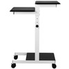 Mobile Standing Desk, Rolling Laptop Desk w/ Three Shelves, 34-47in Adjustable Height with Four 360Ã¸ Rotation Wheels for Home, Office