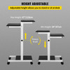 Mobile Standing Desk, Rolling Laptop Desk w/ Three Shelves, 34-47in Adjustable Height with Four 360Ã¸ Rotation Wheels for Home, Office