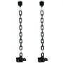Weight Lifting Chains, 1 Pair 44LBS/20KG Weight Lifting Chains,Bench Press Chains with Collars, 5.2FT Olympic Barbell Chains Weight Chains for Power Lifting, Black