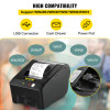 Printer Receipt, 58mm Thermal Printer, USB Port Printer, ESC/POS Command Thermal Receipt Printer, Portable for Bank, Supermarket, Office, Restaurant