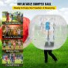Inflatable Bumper Ball 4 FT / 1.2M Diameter, Bubble Soccer Ball, Blow It Up in 5 Min, Inflatable Zorb Ball for Adults or Children (4 FT, Transparent)