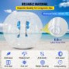 Inflatable Bumper Ball 4 FT / 1.2M Diameter, Bubble Soccer Ball, Blow It Up in 5 Min, Inflatable Zorb Ball for Adults or Children (4 FT, Transparent)