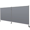 Office Partition 142" W x 14" D x 72" H Room Divider Wall 2-Panel Office Divider Folding Portable Office Walls Dividers with Non-See-Through Fabric