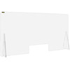 Sneeze Guard for Counter 24"x48" Acrylic Shield for Desk 0.2" Thick Acrylic Board Acrylic Shield for Counter with Transaction Window Acrylic Sneeze Guard for Cashier Counters, Banks, Restaurants