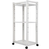 Printer Stand, 3-Tier Rolling Printer Cart, Adjustable Storage Shelf Rack on Lockable Wheels, 19.69x 13.78x 42 inch Printer Table for Home Office