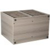 12 Compartments Wood Literature Organizer, Adjustable Shelves, Medium Density Fiberboard Mail Center, Office Home School Storage for Files, Documents, Papers, Magazines,Burlywood