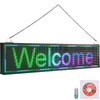 LED Scrolling Sign, 40" x 9" WiFi & USB Control P6 Programmable Display, Indoor Full Color High Resolution Message Board, High Brightness Electronic