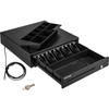 Cash Register Drawer, 16" 12 V, for POS System with 5 Bill 8 Coin Cash Tray, Removable Coin Compartment & 2 Keys Included, RJ11/RJ12 Cable for Supermarket, Bar, Coffee Shop, Restaurant
