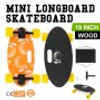19 Inch Longboard Skateboard 440LBS Strong 7 Ply Russian Maple Complete Skateboard Cruiser Skateboard with Handle for Beginners and Pro (Orange Sweet Orange)