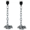 Weight Lifting Chains, 1 Pair 26LBS/12KG Weight Lifting Chains,Bench Press Chains with Collars, 5.2FT Olympic Barbell Chains Weight Chains for Power Lifting, Silver