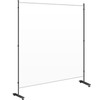 Office Partition 71" W x 14" D x 72" H Room Divider Wall w/Thicker Non-See-Through Fabric Office Divider Steel Base Portable Office Walls Divider Cream Room Partition for Room Office Restaurant