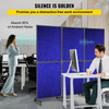 Acoustic Room Divider 72" x 66" Office Partition Panel 3 Pack Office Divider Wall Navy Blue Office Dividers Partition Wall Polyester & 45 Steel